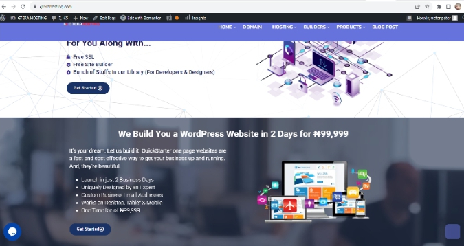 scroll down and click get started