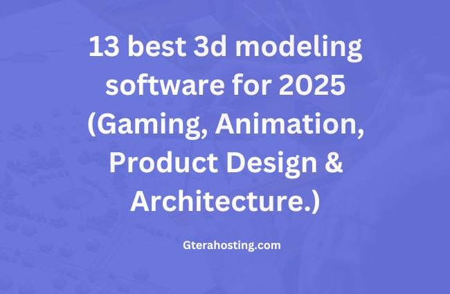 best 3d modeling software