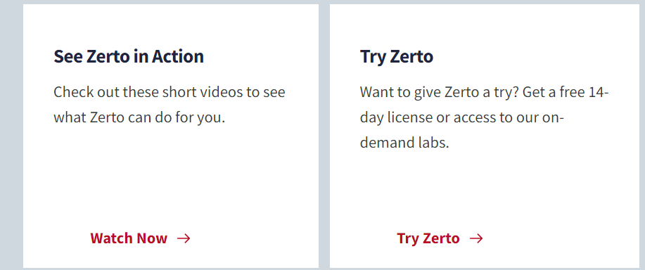 zerto - best backup software