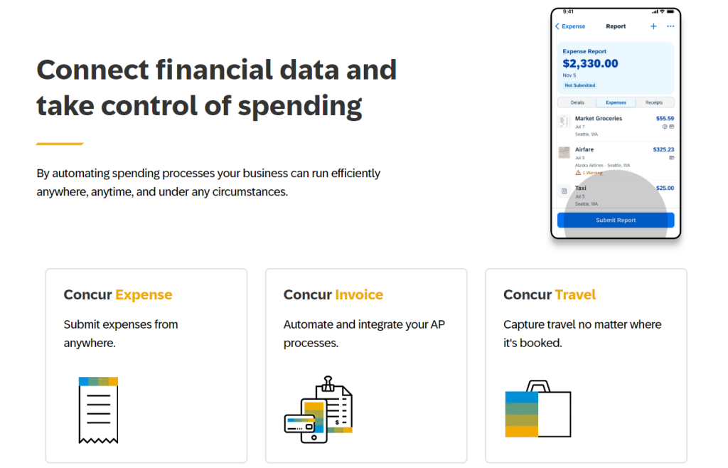 Sap Concur - best ai invoice processing software